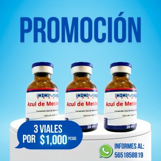Kit Azul de Metileno 3 Viales 20 ml